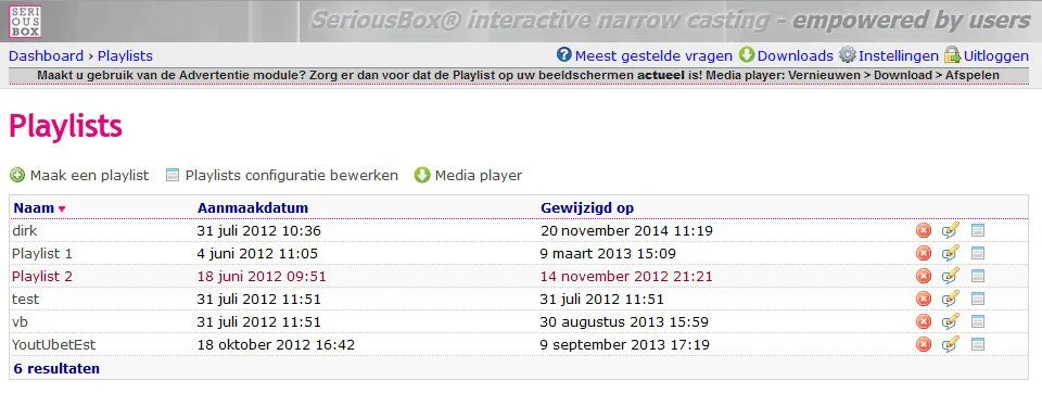 SeriousBox narrowcasting front-end CMS, image 16 of 16